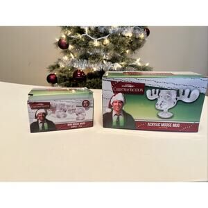 National Lampoon's Christmas Vacation Moose Acrylic Mug, 6oz / Two Mini Mugs .75